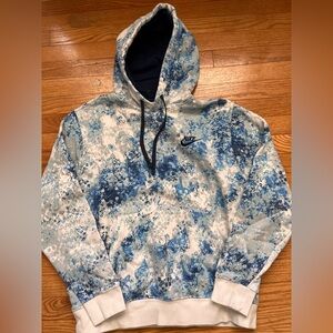 Nike club fleece hoodie pullover sweatshirt blue Tye dye